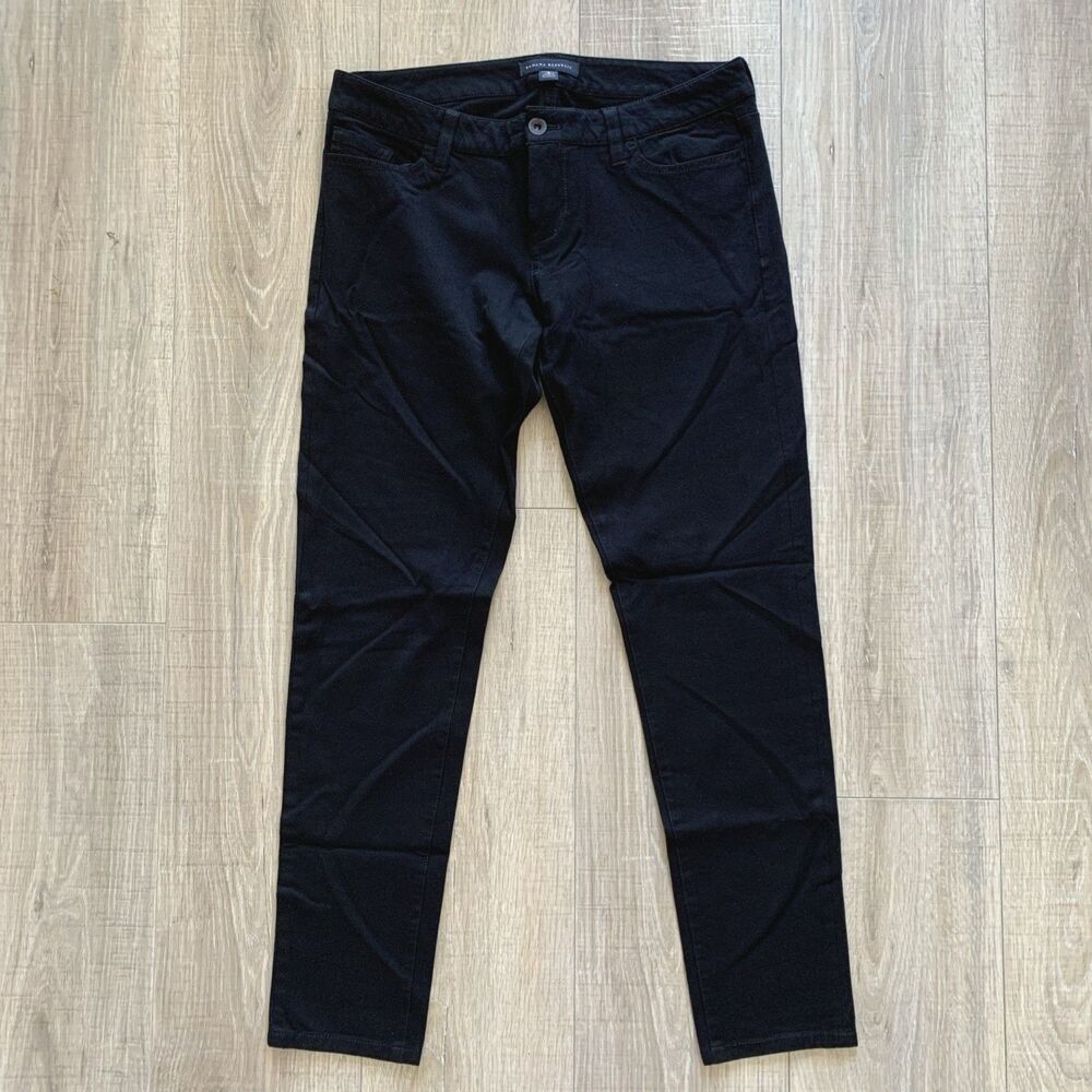Banana Republic Black Stretch Tapered Leg Dress Career Pants Womens Size 6